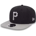 cepur-plakana-tumsi-zils-snapback-9fifty-seasonal-heather-no-pittsburgh-pirates-mlb-no-new-era