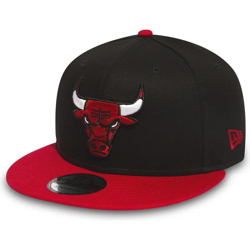 cepur-plakana-melns-snapback-9fifty-no-chicago-bulls-nba-no-new-era