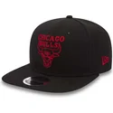 cepur-plakana-melns-snapback-9fifty-chain-stitch-no-chicago-bulls-nba-no-new-era