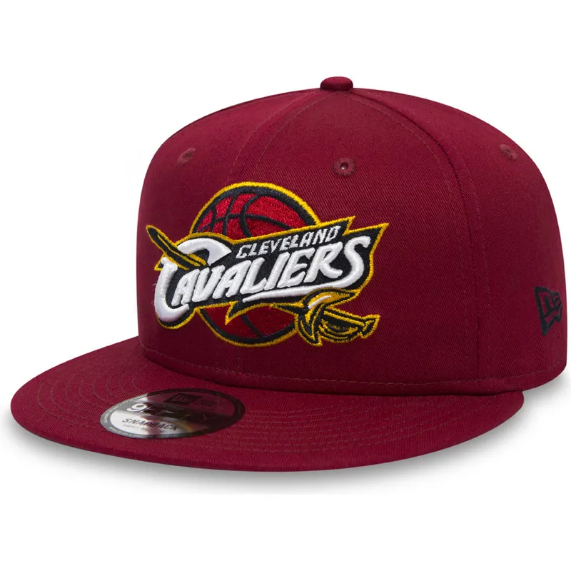 cepur-plakana-sarkans-snapback-berniem-9fifty-classic-no-cleveland-cavaliers-nba-no-new-era