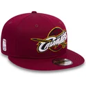cepur-plakana-sarkans-snapback-berniem-9fifty-classic-no-cleveland-cavaliers-nba-no-new-era