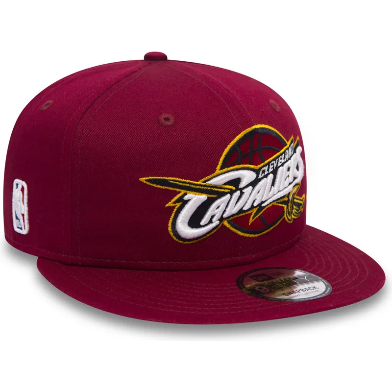 cepur-plakana-sarkans-snapback-berniem-9fifty-classic-no-cleveland-cavaliers-nba-no-new-era