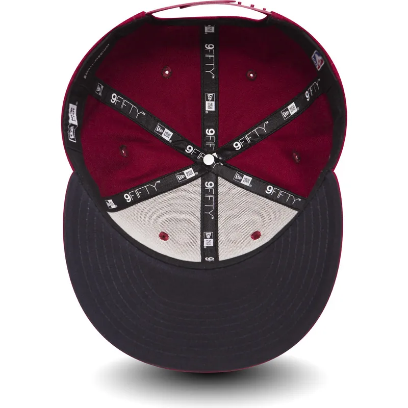 cepur-plakana-sarkans-snapback-berniem-9fifty-classic-no-cleveland-cavaliers-nba-no-new-era