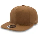new-era-9fifty-premium-classic-verstellbare-braune-flachkappe