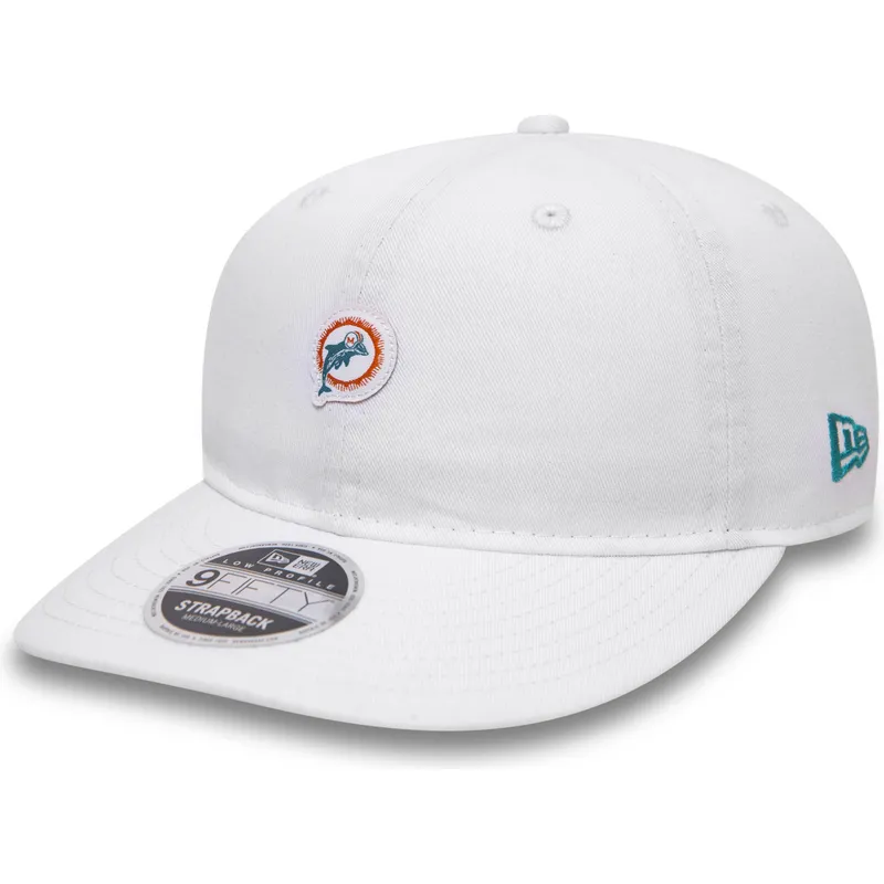cepur-plakana-balts-snapback-9fifty-low-profile-unstructured-no-miami-dolphins-nfl-no-new-era