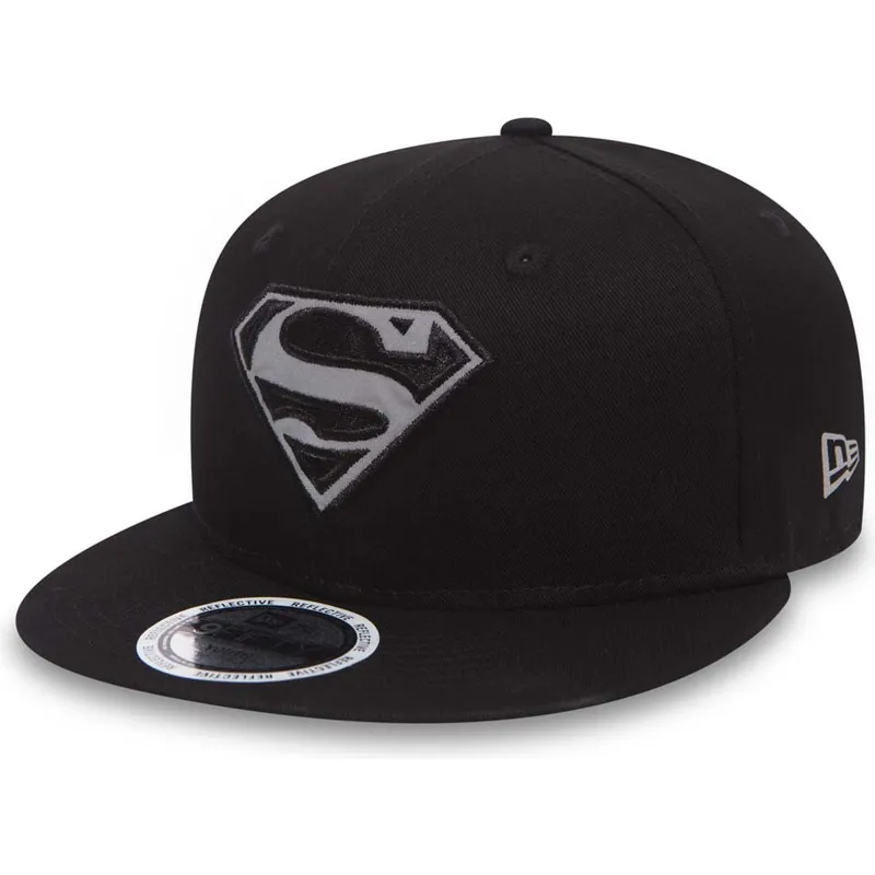 cepur-plakana-melns-snapback-berniem-9fifty-reflect-no-superman-warner-bros-no-new-era