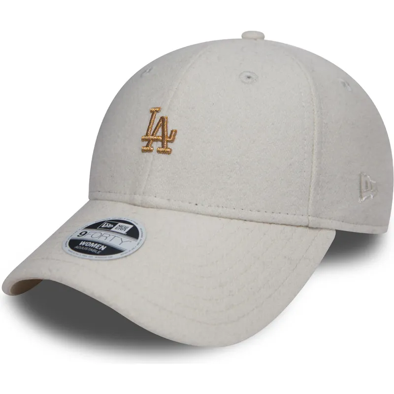 cepur-izliekta-balts-regulejams-bronce-9forty-melton-no-los-angeles-dodgers-mlb-no-new-era