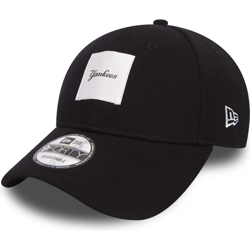 cepur-izliekta-melns-regulejams-9forty-satin-patch-no-new-york-yankees-mlb-no-new-era