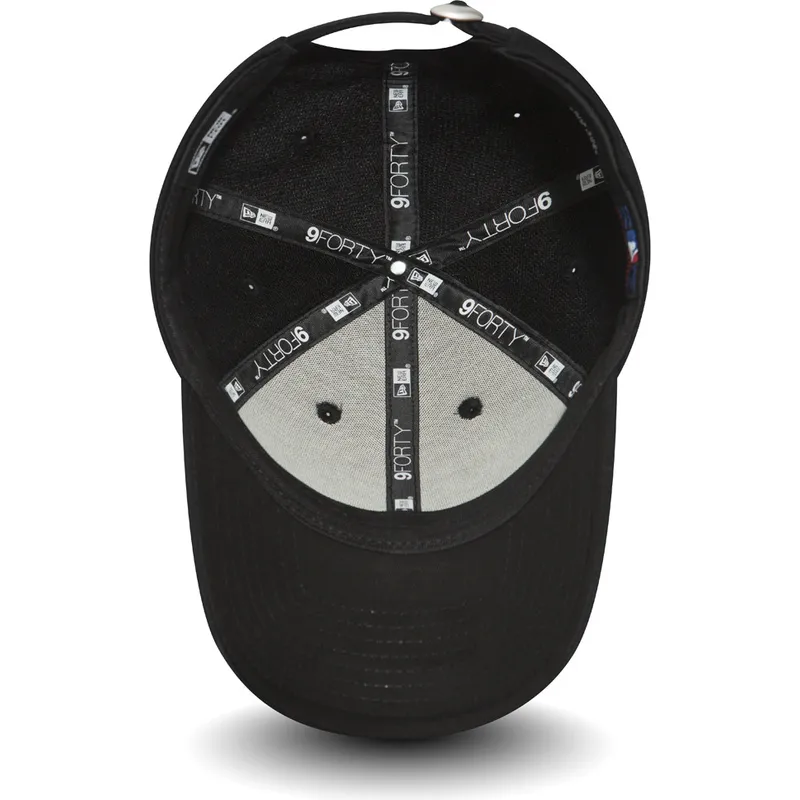 cepur-izliekta-melns-regulejams-9forty-satin-patch-no-new-york-yankees-mlb-no-new-era