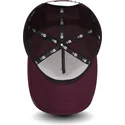 verstellbare-bordeauxrote-kappe-mit-gebogenem-schirm-und-bordeauxrotem-logo-9forty-seasonal-heather-a-frame-der-pittsburgh-pirat