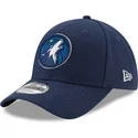 cap-izliekta-navy-blue-adjustable-strap-9forty-the-league-no-minnesota-timberwolves-nba-no-new-era