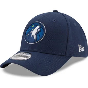 cap-izliekta-navy-blue-adjustable-strap-9forty-the-league-no-minnesota-timberwolves-nba-no-new-era