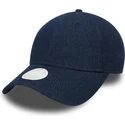 new-era-9forty-denim-verstellbare-blaue-gebogene-kappe-im-jeans-look