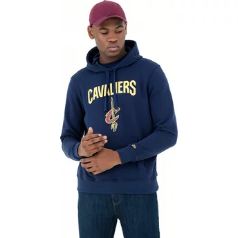 New Era Pullover Hoodie Kapuzenpullover Cleveland Cavaliers NBA Sweatshirt blau