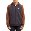 volcom-hazelnut-homak-lined-zip-through-hoodie-kapuzenpullover-sweatshirt-schwarz-und-braun