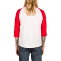 volcom-white-swift-3-4-sleeve-t-shirt-rot-und-weiss