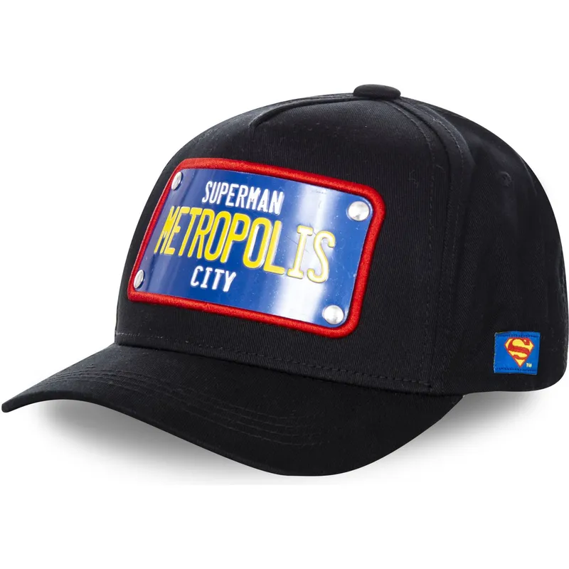 cepur-izliekta-melns-snapback-placa-metropolis-city-sup1-superman-dc-comics-no-capslab