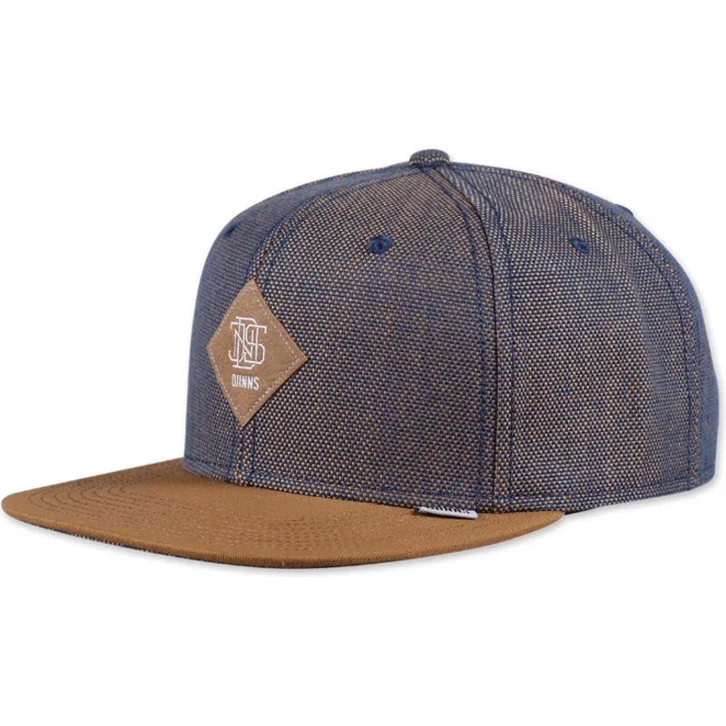 cepur-6-panelu-zils-snapback-2tone-oxford-no-djinns