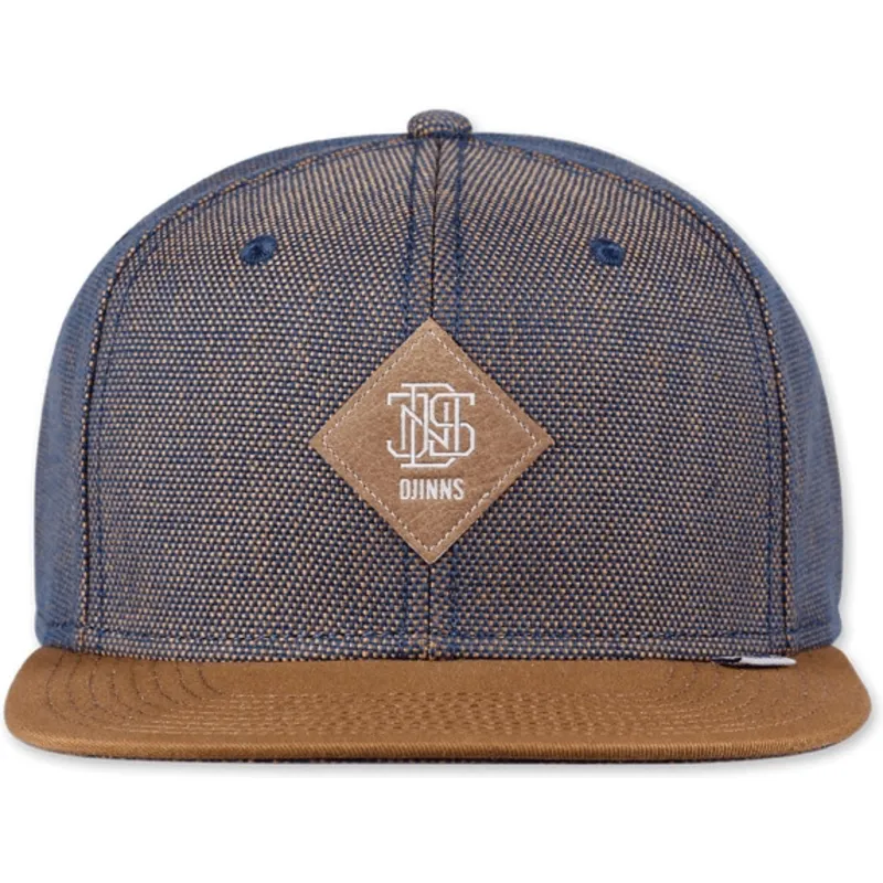 cepur-6-panelu-zils-snapback-2tone-oxford-no-djinns