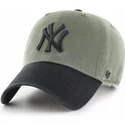 47-brand-curved-brim-schwarzes-logo-new-york-yankees-mlb-clean-up-two-tone-cap-grun-mit-schwarzem-schirm