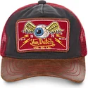 von-dutch-truck04-schwarze-rote-und-braune-trucker-kappe