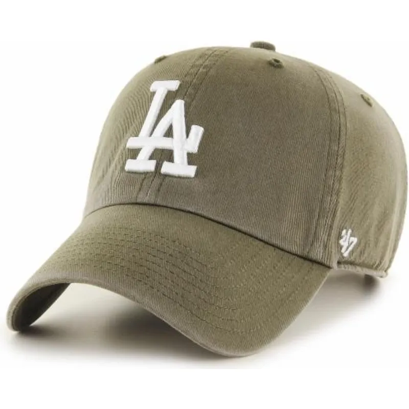 47-brand-mlb-los-angeles-dodgers-saubere-kappe-mit-gebogenem-schirm-in-braun
