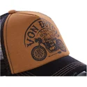 casquette-trucker-marron-et-noire-crew6-von-dutch