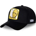 schwarze-snapback-kappe-mit-gebogenem-schirm-c-3po-c3p3-star-wars-von-capslab