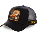 capslab-looney-tunes-sam-bigotes-sam1-schwarze-trucker-kappe