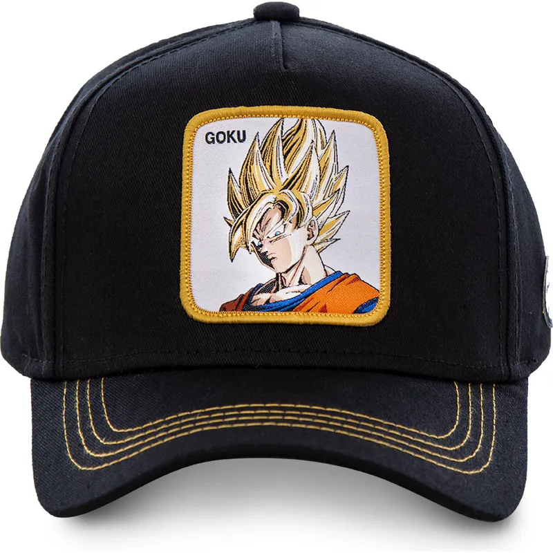 cepur-izliekta-melns-snapback-son-goku-super-saiyan-go2-dragon-ball-son-goku-dragon-ball-no-capslab