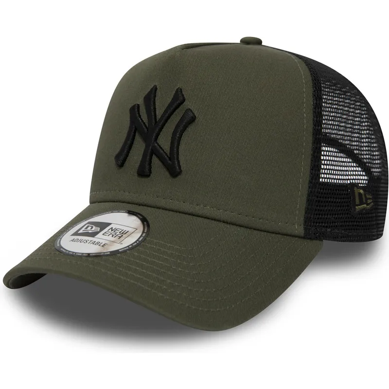 grune-trucker-kappe-league-essential-a-frame-der-new-york-yankees-mlb-von-new-era