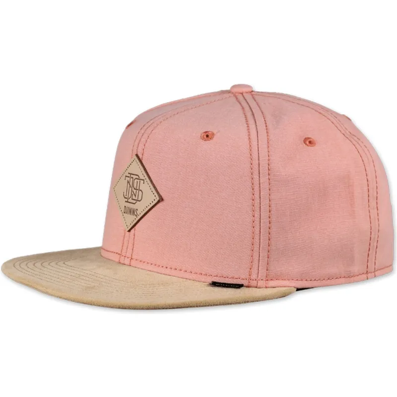 cepur-6-panelu-roza-snapback-melange-twill-no-djinns