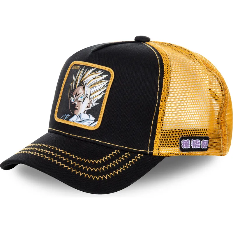 cepur-izliekta-truckeris-melns-snapback-super-saiyan-2-dbzsup-son-gohan-dragon-ball-no-capslab