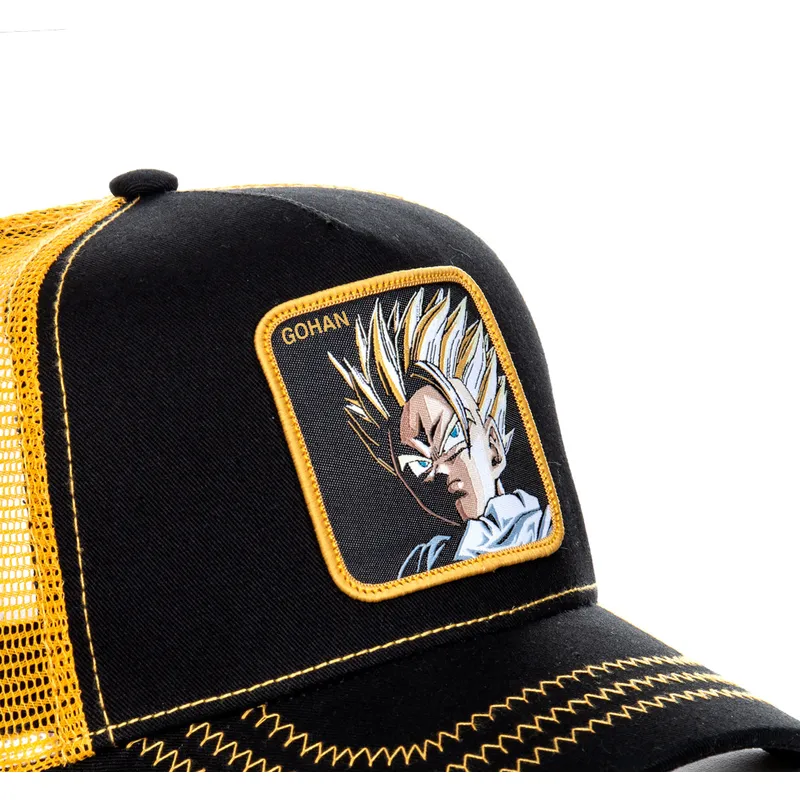 trucker-cap-schwarz-und-gelb-son-gohan-super-saiyan-2-dbzsup-dragon-ball-von-capslab