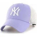 cepur-izliekta-truckeris-violets-snapback-lavanda-mvp-flagship-no-new-york-yankees-mlb-no-47-brand