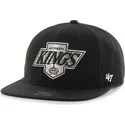 cepur-plakana-melns-snapback-captain-no-shot-no-los-angeles-kings-nhl-no-47-brand