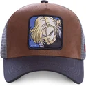 capslab-dragon-ball-c-18-c18a-braune-und-graue-trucker-kappe-androide