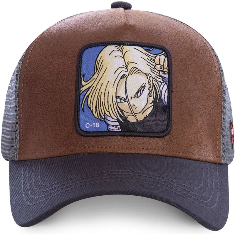 cepur-izliekta-truckeris-bruns-snapback-androide-c18a-c-18-dragon-ball-no-capslab