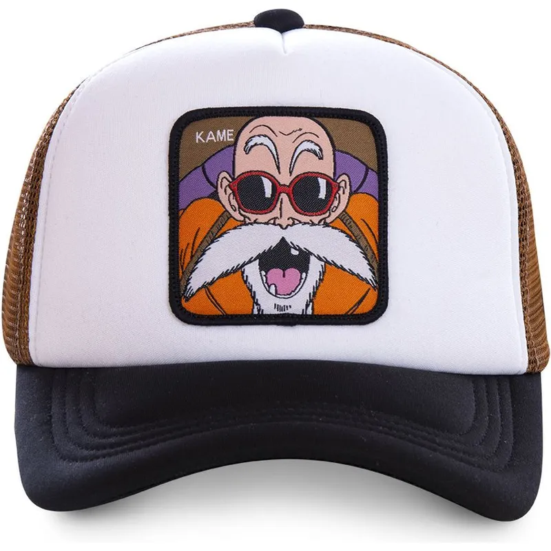 cepur-izliekta-truckeris-balts-snapback-kam3m-master-roshi-dragon-ball-no-capslab