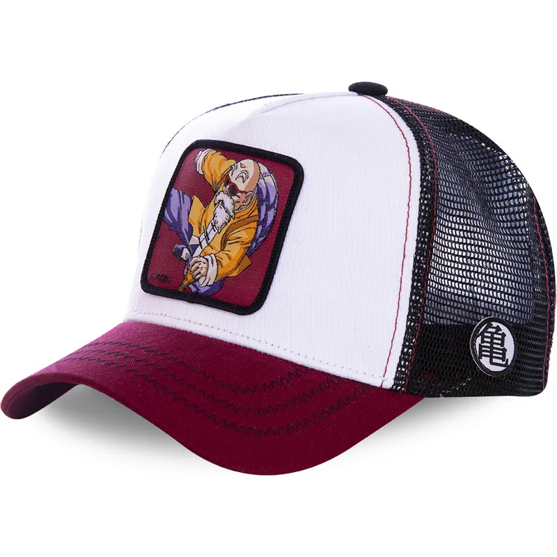 cepur-izliekta-truckeris-balts-snapback-kam7-master-roshi-dragon-ball-no-capslab