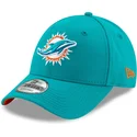 blaue-verstellbare-curved-cap-9forty-the-league-der-miami-dolphins-nfl-von-new-era