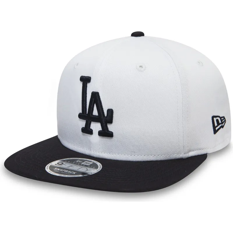 cepur-plakana-balts-snapback-berniem-9fifty-contrast-crown-no-los-angeles-dodgers-mlb-no-new-era