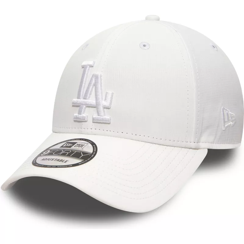 new-era-curved-brim-weisses-logo-9forty-nano-ripstop-los-angeles-dodgers-mlb-adjustable-cap-weiss