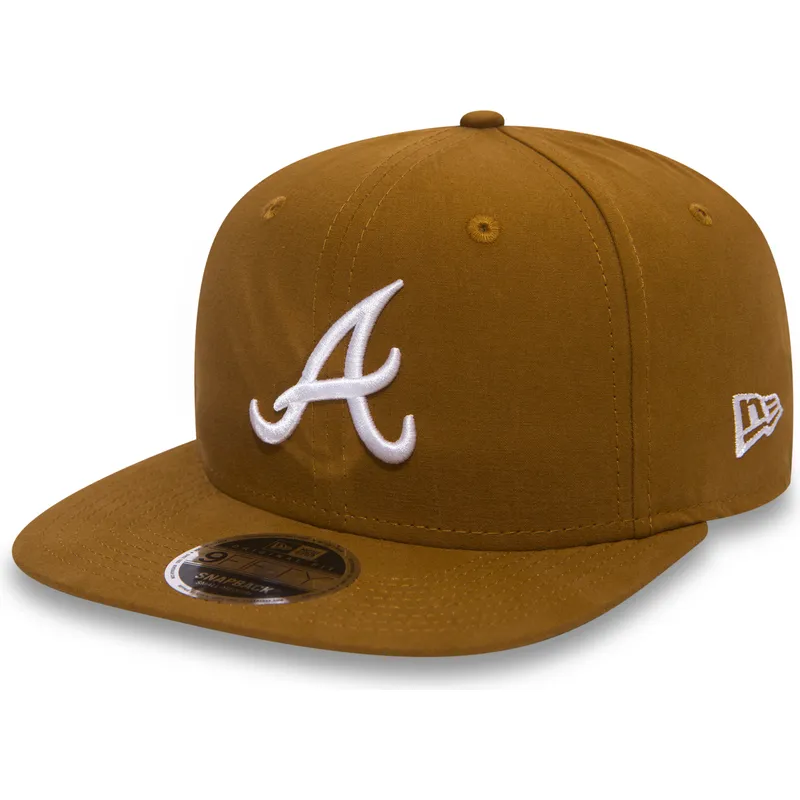 atlanta-braves-mlb-new-era-9fifty-essential-lightweight-braune-snapback-kappe