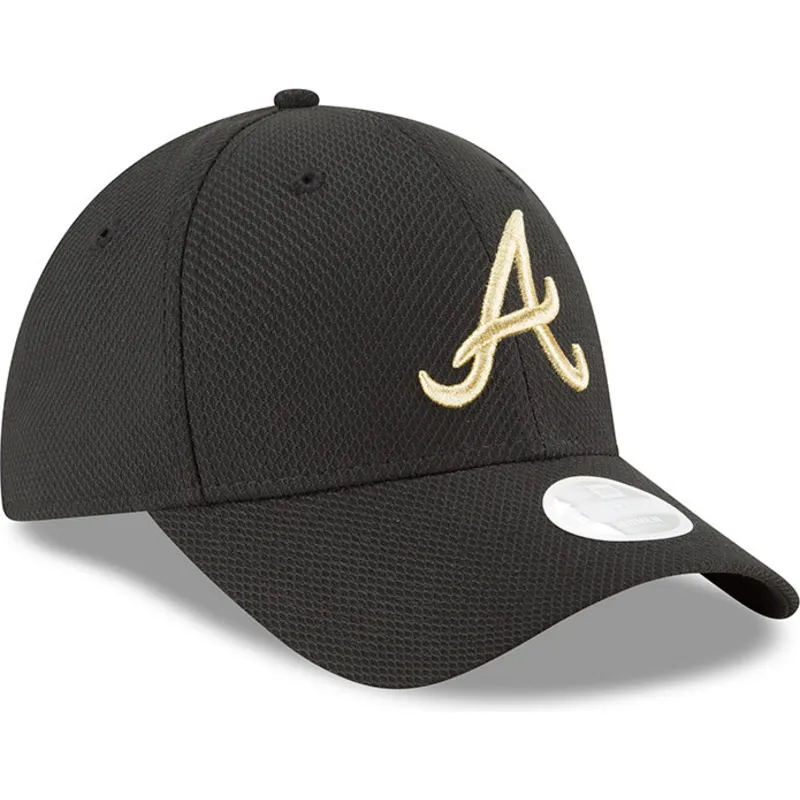 cepur-izliekta-melns-regulejams-9forty-sport-no-atlanta-braves-mlb-no-new-era