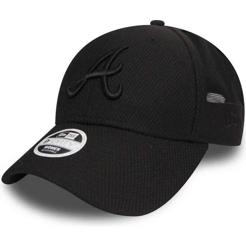 cepur-izliekta-melns-regulejams-9forty-sport-mesh-no-atlanta-braves-mlb-no-new-era