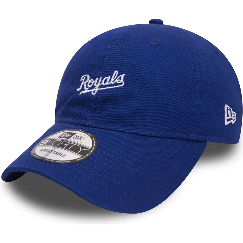 9forty-mini-wordmark-verstellbare-blaue-kappe-von-kansas-city-royals-mlb-von-new-era