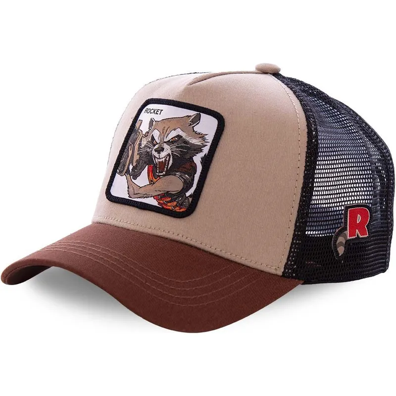 cepur-izliekta-truckeris-bruns-snapback-roc1-rocket-raccoon-marvel-comics-no-capslab
