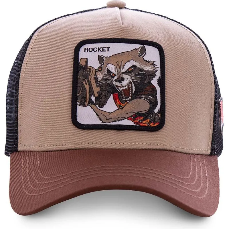 cepur-izliekta-truckeris-bruns-snapback-roc1-rocket-raccoon-marvel-comics-no-capslab