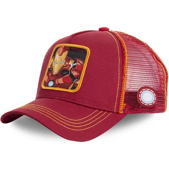 capslab-marvel-comics-iron-man-iro1-rote-und-gelbe-trucker-kappe
